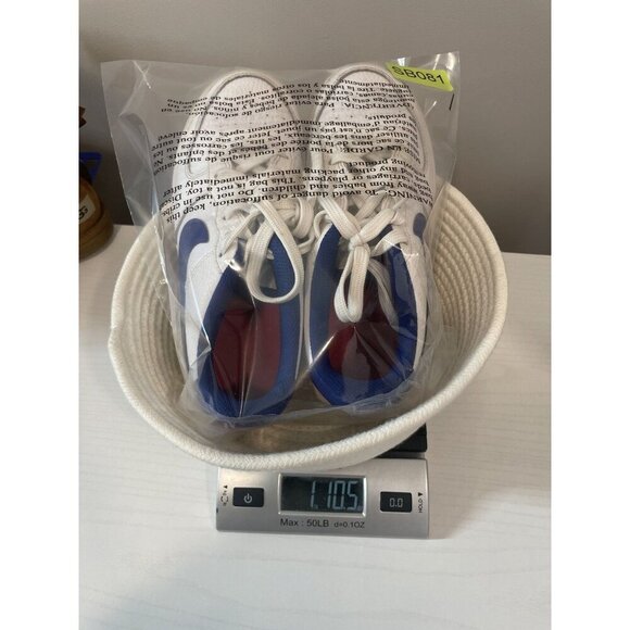 Nike Air Force 1 Low White Blue Swoosh Casual Sneakers Size 6Y (W 7.5) - Picture 11 of 11